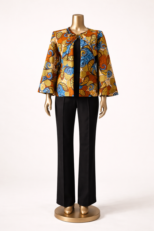 Beautbydee Elegant Ankara Top – Luxury African Print Statement Blouse