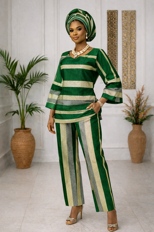 Zarìyah Luxe Aso-Oke Two-Piece Set