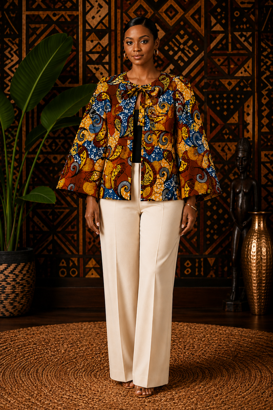 Luxury Ankara Floral Jacket
