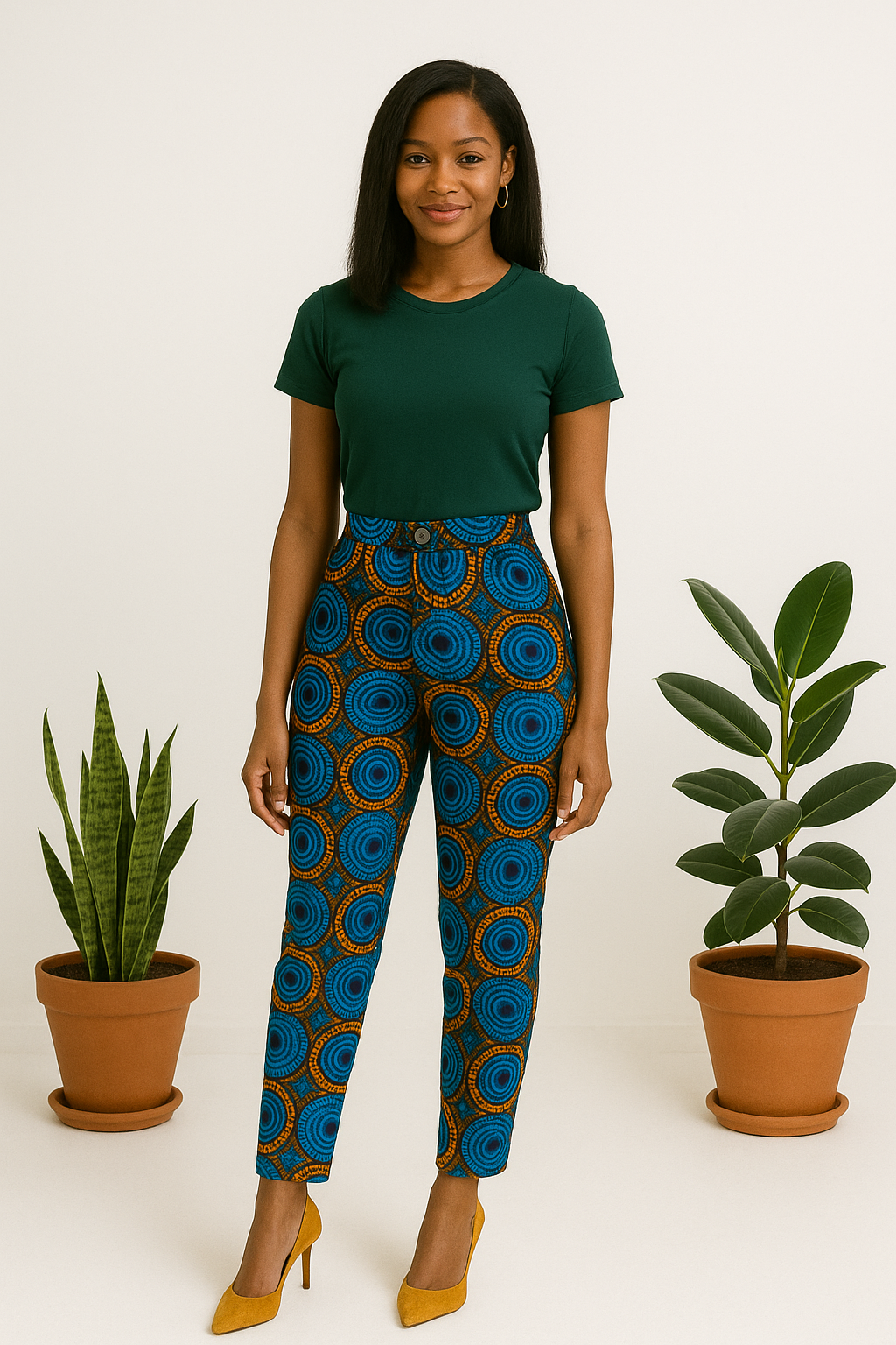 AYANA Signature Ankara Pencil Trousers