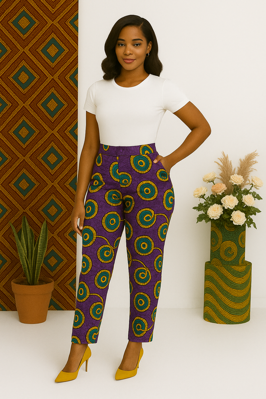 AYANA Signature Ankara Pencil Trousers
