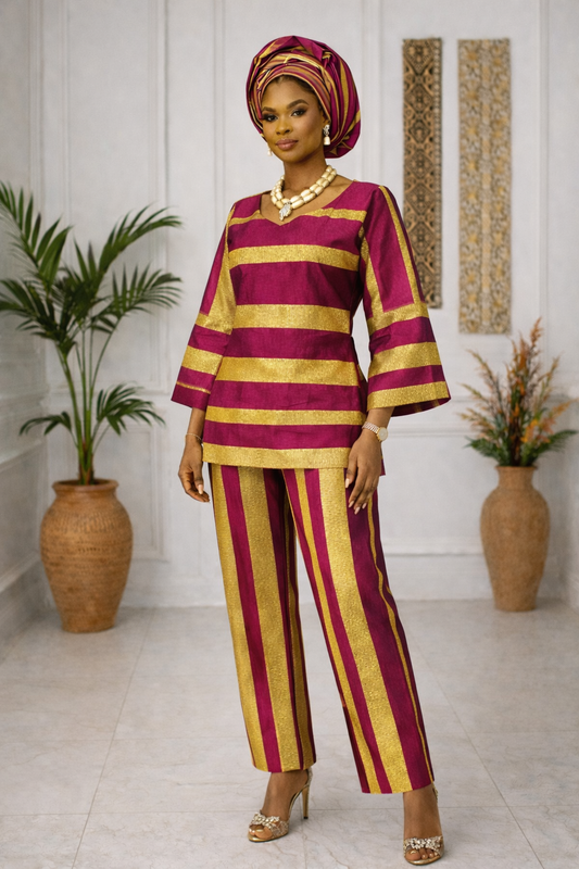 Zarìyah Luxe Aso-Oke Two-Piece Set