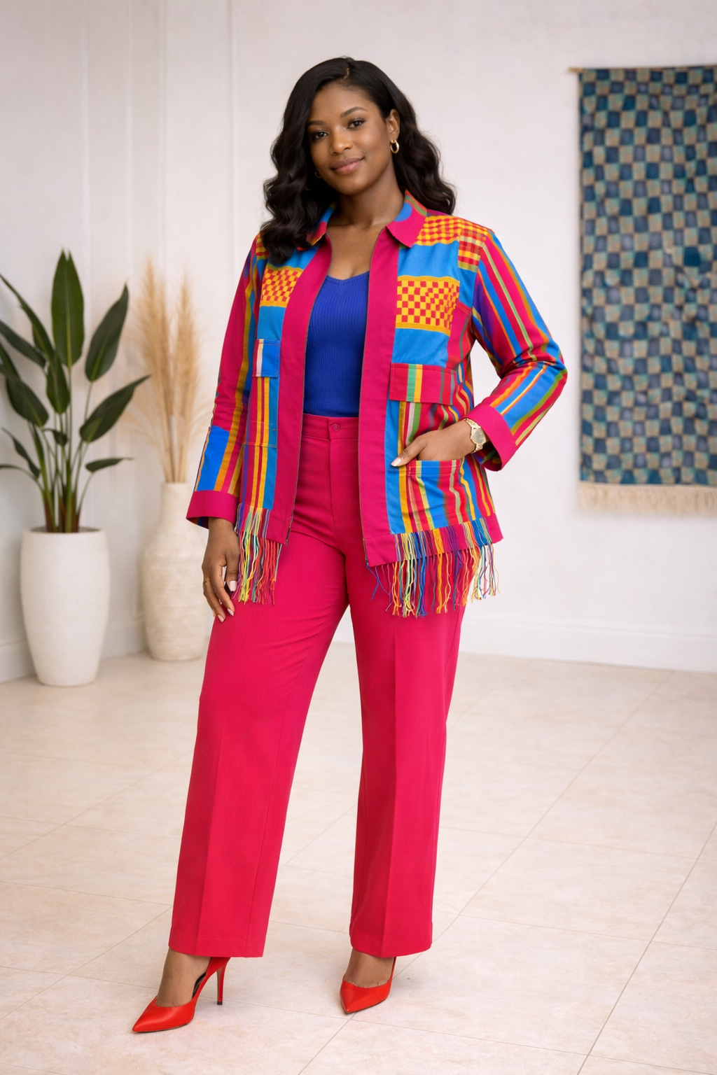 ZOLA Aso-Oke Statement Jacket Set