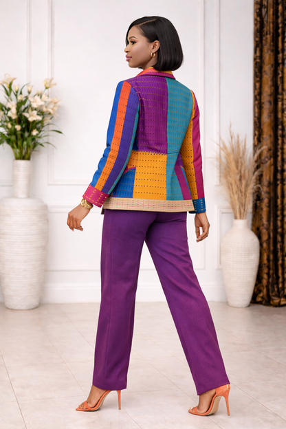 KAYRA Signature Aso-Oke Patchwork Jacket