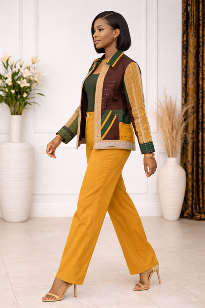 KAYRA Signature Aso-Oke Patchwork Jacket