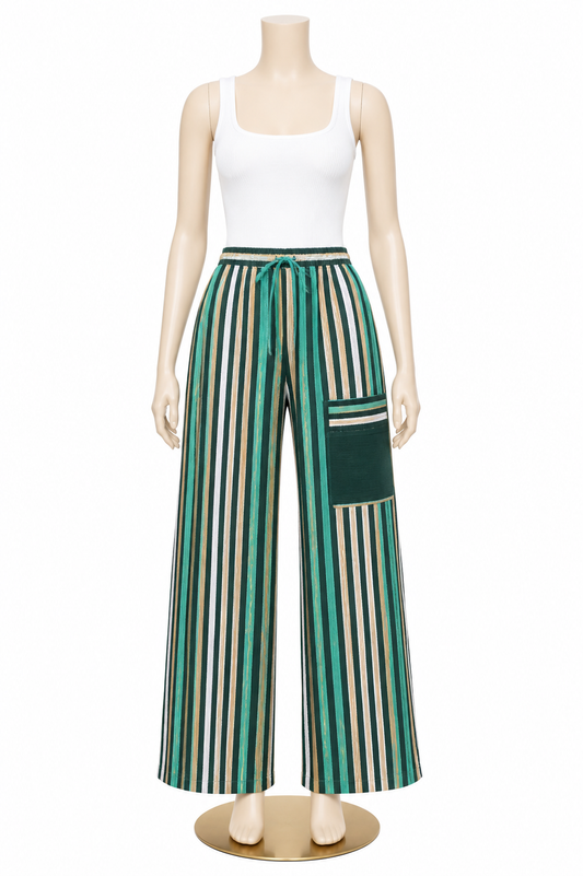 Asooke Stripe Wide-Leg Pants