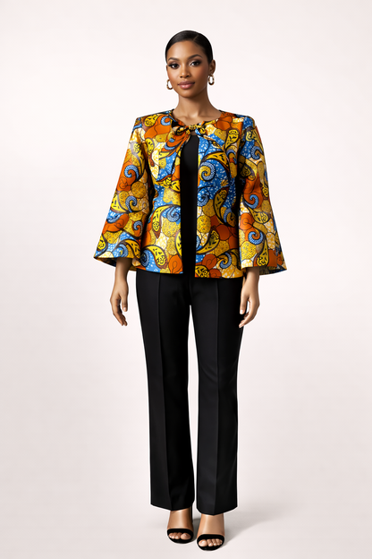 Beautbydee Elegant Ankara Top – Luxury African Print Statement Blouse