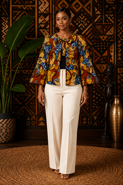 Luxury Ankara Floral Jacket