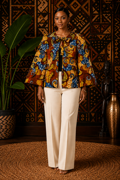 Luxury Ankara Floral Jacket