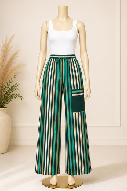 Asooke Stripe Wide-Leg Pants
