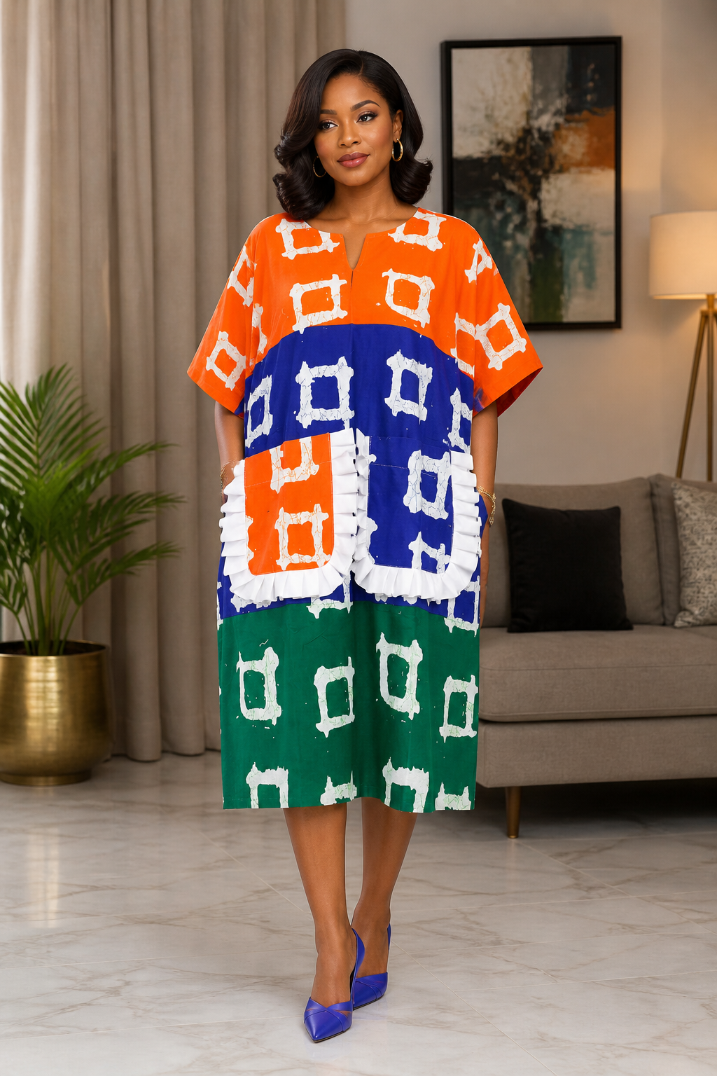 AYONI Elegant Ankara Dress