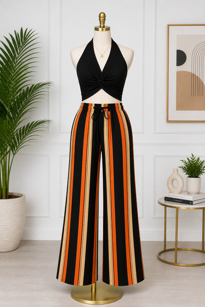 Beautbydee Aso-Oke Striped Palazzo Trousers